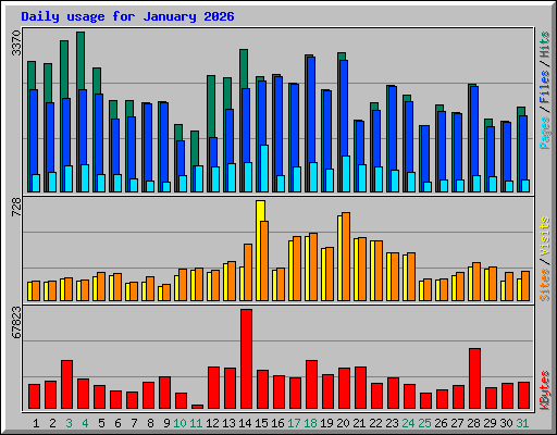 Daily usage for January 2026