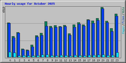 Hourly usage for October 2025