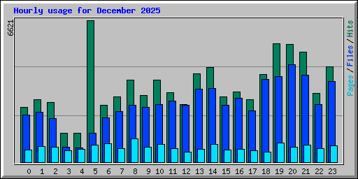 Hourly usage for December 2025